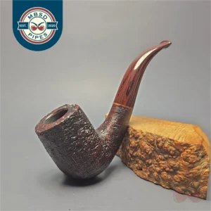 Nate Rose Sandblasted "Cardinal" Bent Billiard (Estate)