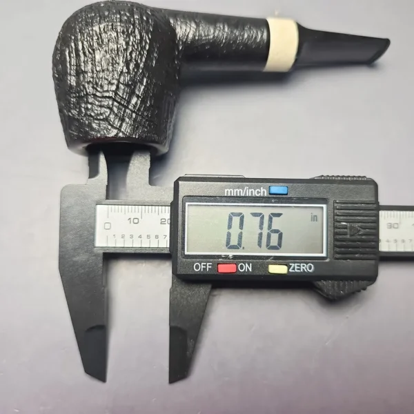 Abe Herbaugh Partially Sandblasted Billiard with Horn (Estate) - Image 11