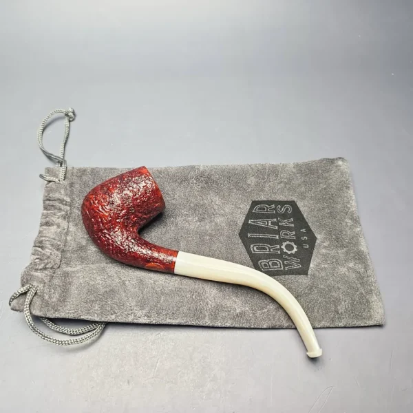 BriarWorks Classic C13 Crimson Sandblasted Bent Billiard (New) - Image 14
