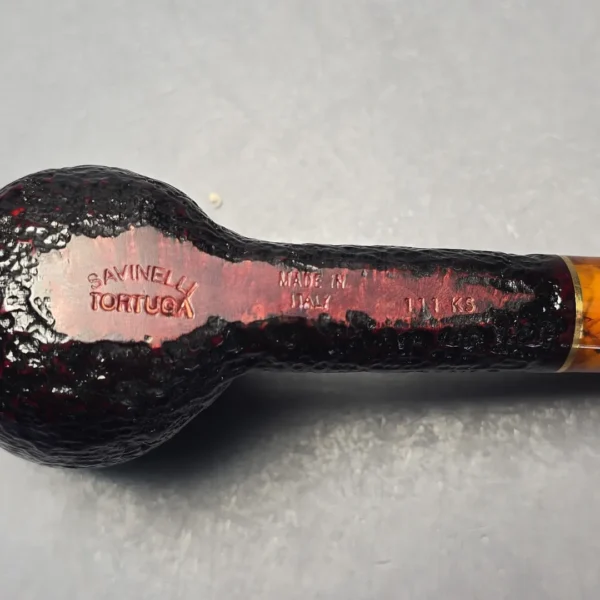 Savinelli Tortuga 111 KS Rusticated Billiard (6mm) (New) - Image 10