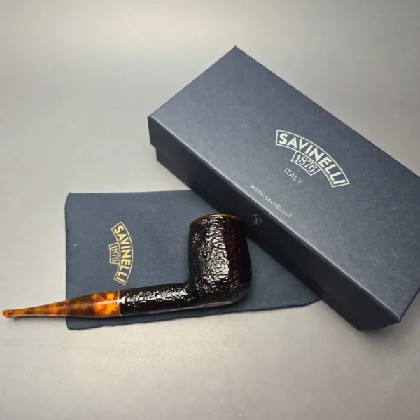 Savinelli Tortuga 111 KS Rusticated Billiard (6mm) (New) - Image 14