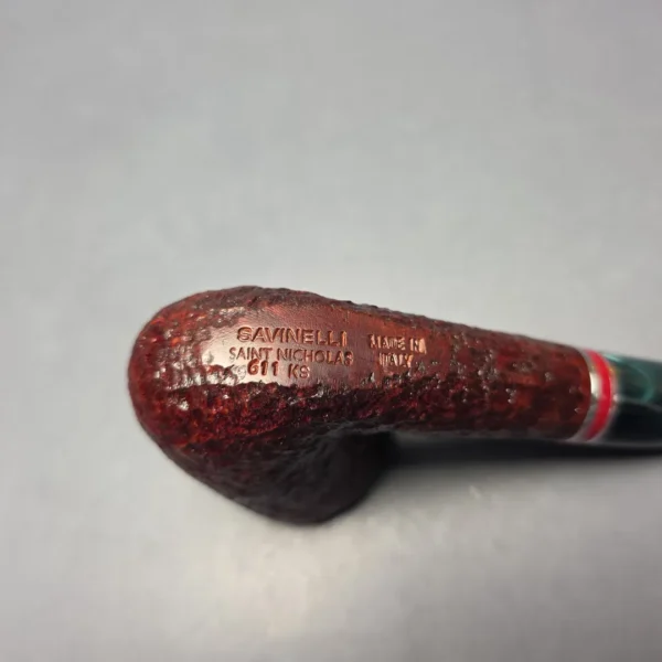 Savinelli 2026 Saint Nicholas 611 Rusticated Bent Dublin (6mm) (New) - Image 8