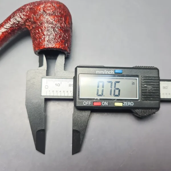 BriarWorks Classic C13 Crimson Sandblasted Bent Billiard (New) - Image 11