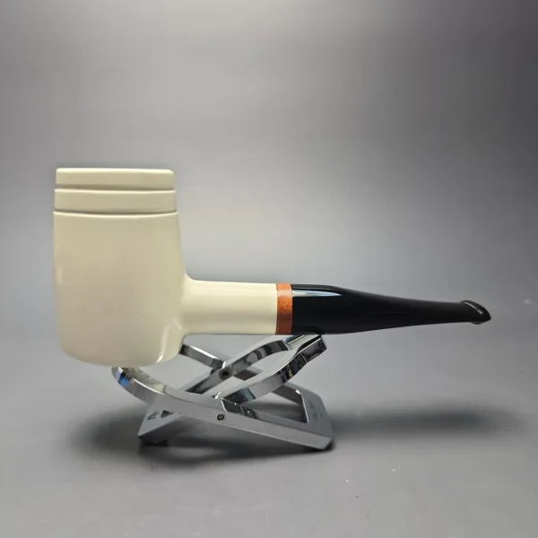MBSD Meerschaum Deluxe Smooth "Whittler" Poker with Briar-Mortise (New) - Image 3
