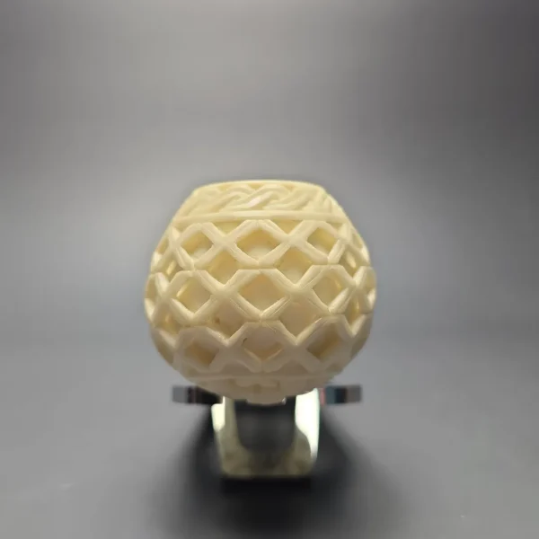 MBSD Meerschaum Silver Lattice Carved Reverse Calabash Author (New) - Image 4