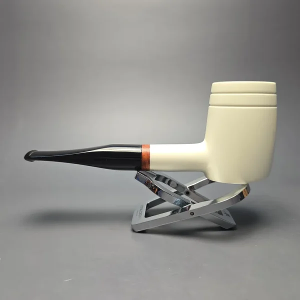 MBSD Meerschaum Deluxe Smooth "Whittler" Poker with Briar-Mortise (New) - Image 5