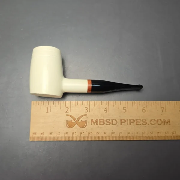 MBSD Meerschaum Deluxe Smooth "Whittler" Poker with Briar-Mortise (New) - Image 11