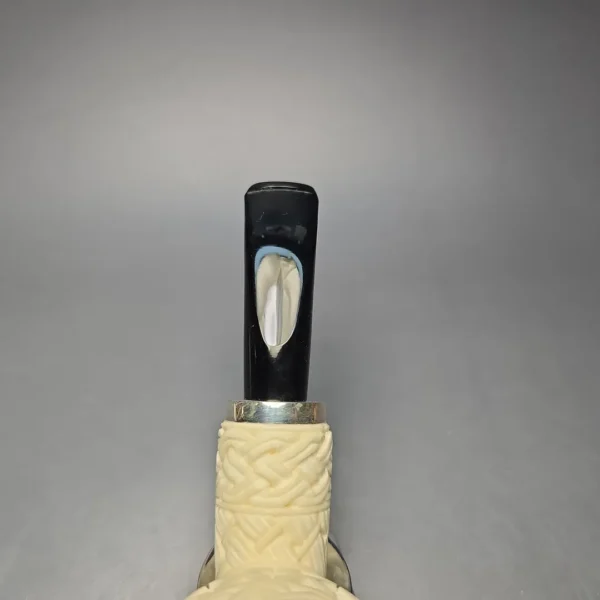 MBSD Meerschaum Silver Lattice Carved Reverse Calabash Author (New) - Image 8