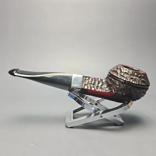 Peterson 2026 Pipe of the Year Rusticated "Large Squat Cad" Bulldog with Silver (New) - Image 4
