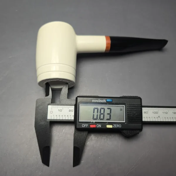 MBSD Meerschaum Deluxe Smooth "Whittler" Poker with Briar-Mortise (New) - Image 12