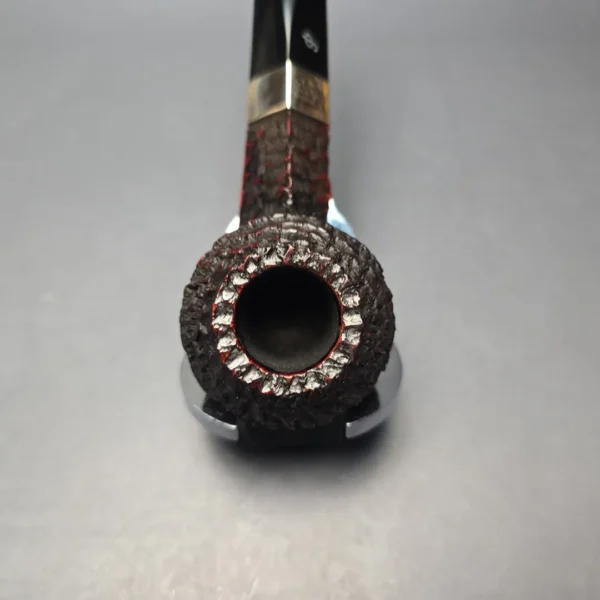 Peterson 2026 Pipe of the Year Rusticated "Large Squat Cad" Bulldog with Silver (New) - Image 6