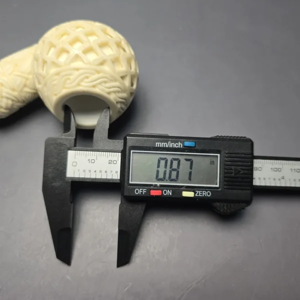 MBSD Meerschaum Silver Lattice Carved Reverse Calabash Author (New) - Image 12
