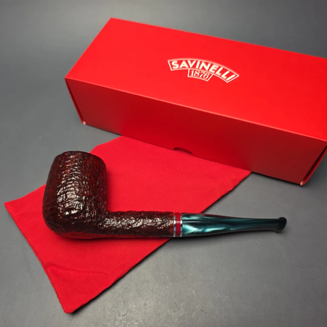 Savinelli 2026 Saint Nicholas 111 KS Rusticated Billiard (6mm) (New) - Image 2