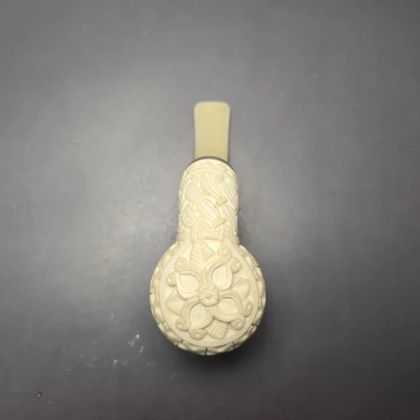 MBSD Meerschaum Silver Lattice Carved Reverse Calabash Brandy (New) - Image 10