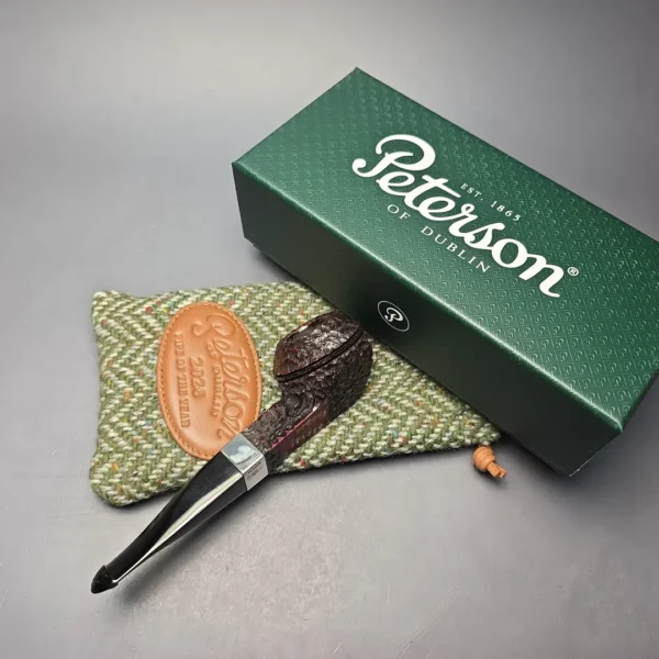 Peterson 2026 Pipe of the Year Rusticated "Large Squat Cad" Bulldog with Silver (New) - Image 14