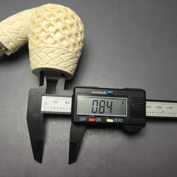 MBSD Meerschaum Silver Lattice Carved Reverse Calabash Brandy (New) - Image 12