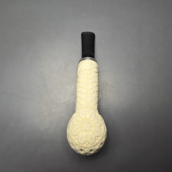 MBSD Meerschaum Silver Extra Large Lattice Carved Reverse Calabash Lovat (New) - Image 10