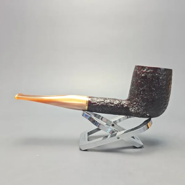 Savinelli Roma Lucite 111 KS Partially Rusticated Billiard (6mm) (New) - Image 4