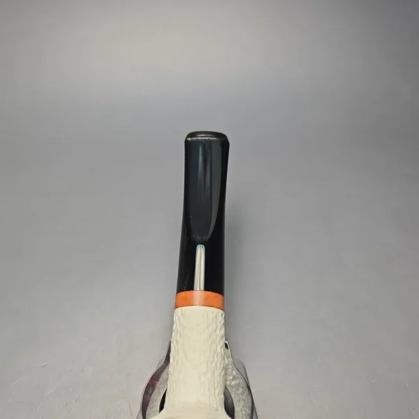 MBSD Meerschaum Deluxe Rusticated "Whittler" Poker with Briar-Mortise (New) - Image 8
