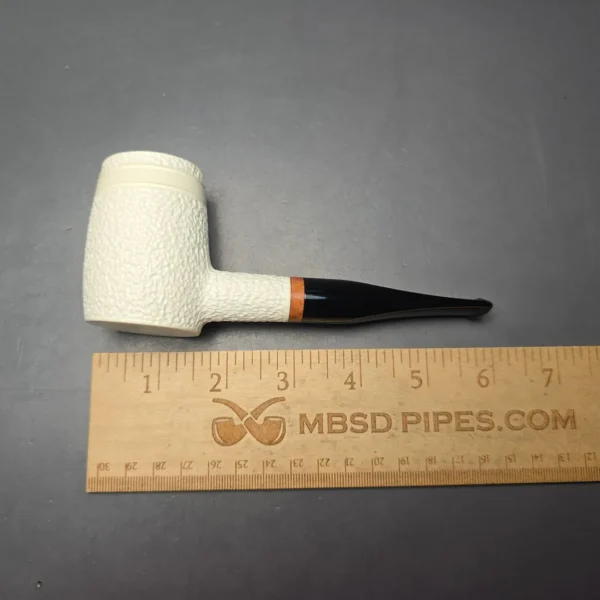 MBSD Meerschaum Deluxe Rusticated "Whittler" Poker with Briar-Mortise (New) - Image 11