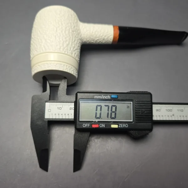 MBSD Meerschaum Deluxe Rusticated "Whittler" Poker with Briar-Mortise (New) - Image 12
