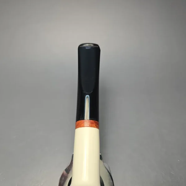 MBSD Meerschaum Deluxe Smooth "Whittler" Poker with Briar-Mortise (New) - Image 8