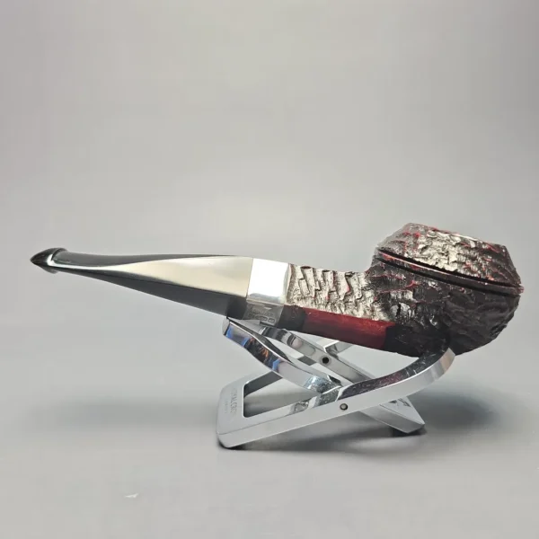 Peterson 2026 Pipe of the Year Rusticated "Large Squat Cad" Bulldog with Silver (New) - Image 4