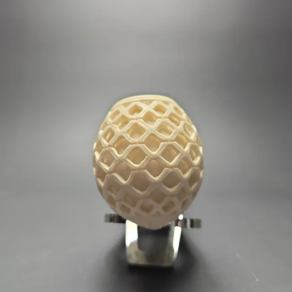 MBSD Meerschaum Silver Lattice Carved Reverse Calabash Author (New) - Image 4