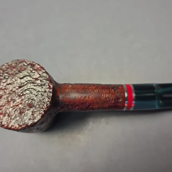 Savinelli 2026 Saint Nicholas 310 KS Rusticated Poker (6mm) (New) - Image 8