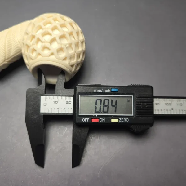 MBSD Meerschaum Silver Lattice Carved Reverse Calabash Author (New) - Image 11