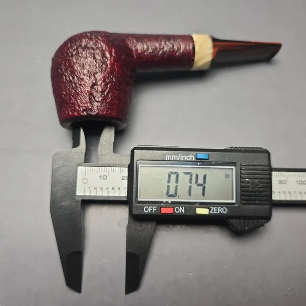 Abe Herbaugh Sandblasted Billiard with Musk Ox Horn (Estate) - Image 11