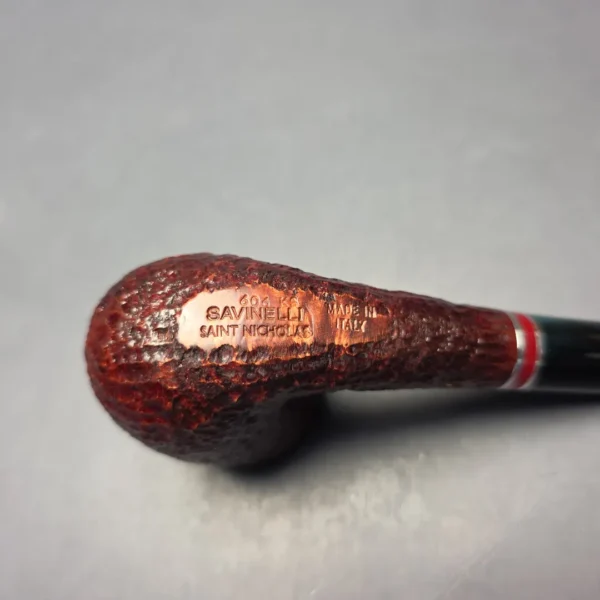 Savinelli 2026 Saint Nicholas 606 KS Rusticated Bent Billiard (6mm) (New) - Image 9