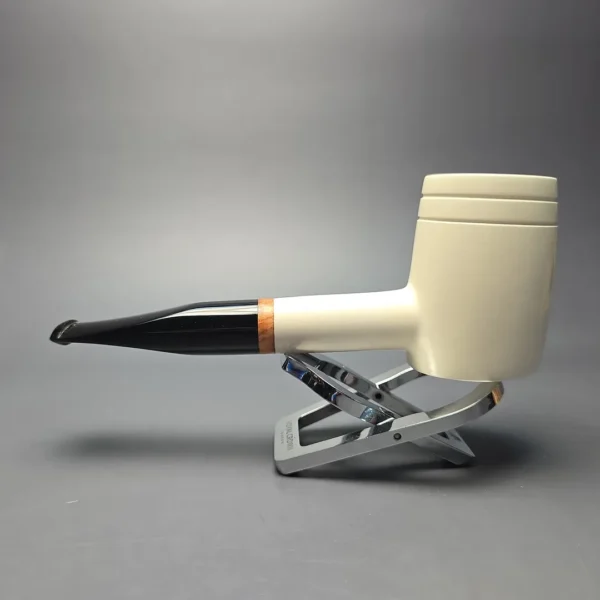 MBSD Meerschaum Deluxe Smooth "Whittler" Poker with Briar-Mortise (New) - Image 5