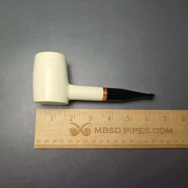 MBSD Meerschaum Deluxe Smooth "Whittler" Poker with Briar-Mortise (New) - Image 11