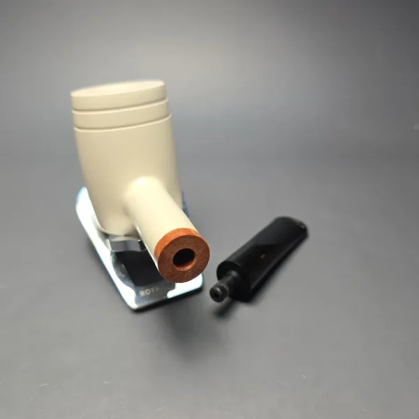 MBSD Meerschaum Deluxe Smooth "Whittler" Poker with Briar-Mortise (New) - Image 13