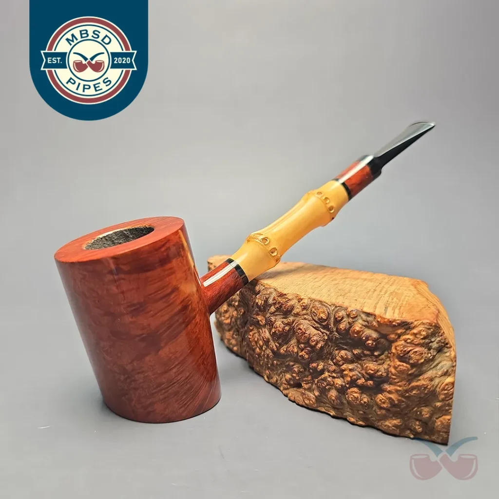 Bjarne Nielsen Signature Grade (B) Smooth Poker with Bamboo and Briar (Unsmoked Estate)