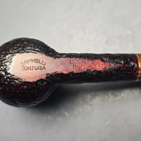 Savinelli Tortuga 111 KS Rusticated Billiard (6mm) (New) - Image 10