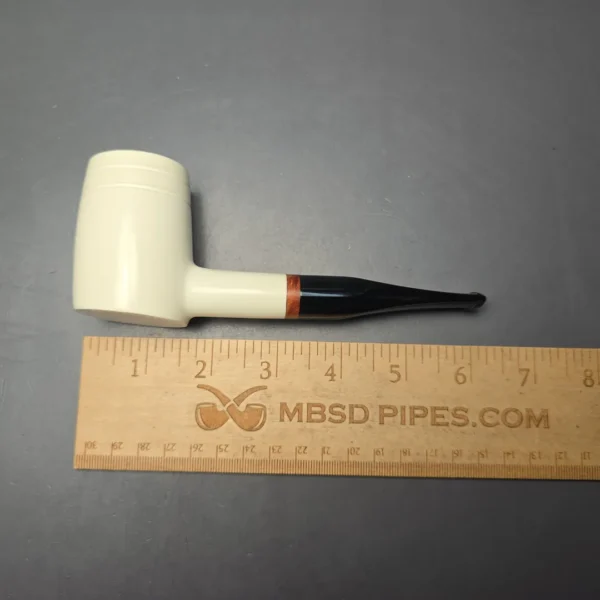 MBSD Meerschaum Deluxe Smooth "Whittler" Poker with Briar-Mortise (New) - Image 11