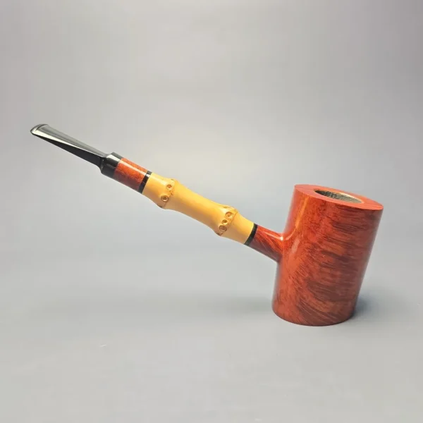 Bjarne Nielsen Signature Grade (B) Smooth Poker with Bamboo and Briar (Unsmoked Estate) - Image 4