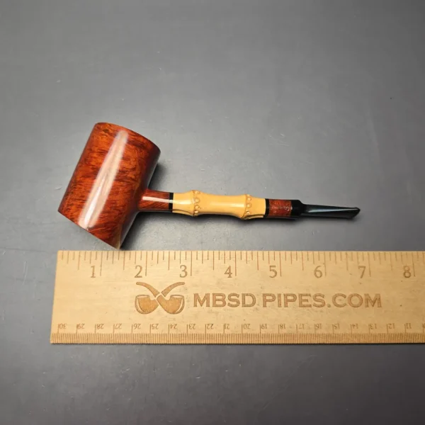 Bjarne Nielsen Signature Grade (B) Smooth Poker with Bamboo and Briar (Unsmoked Estate) - Image 11