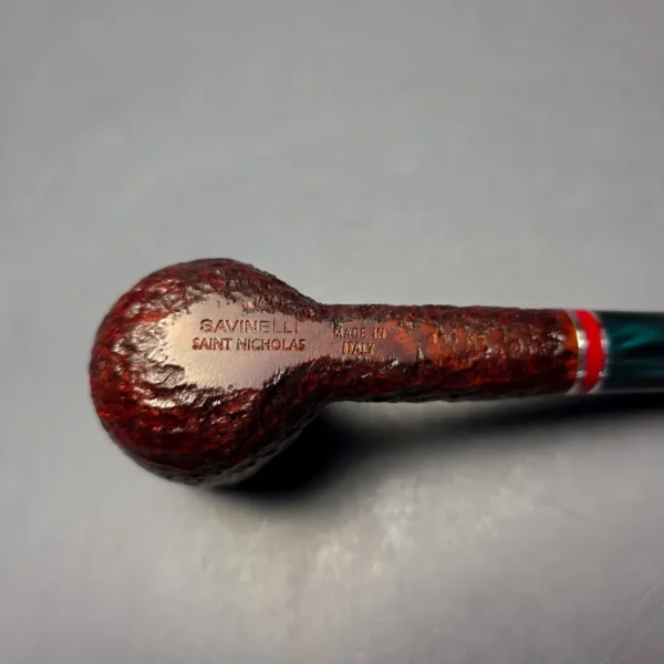 Savinelli 2026 Saint Nicholas 111 KS Rusticated Billiard (6mm) (New) - Image 7