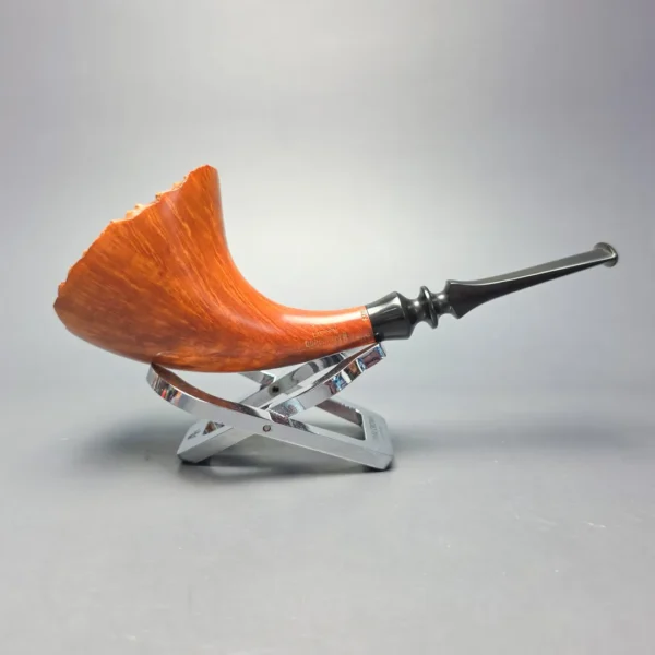 W.O. Larsen (c.1960s) Straight Grain (2) Large Smooth Freehand Horn (Estate) - Image 4
