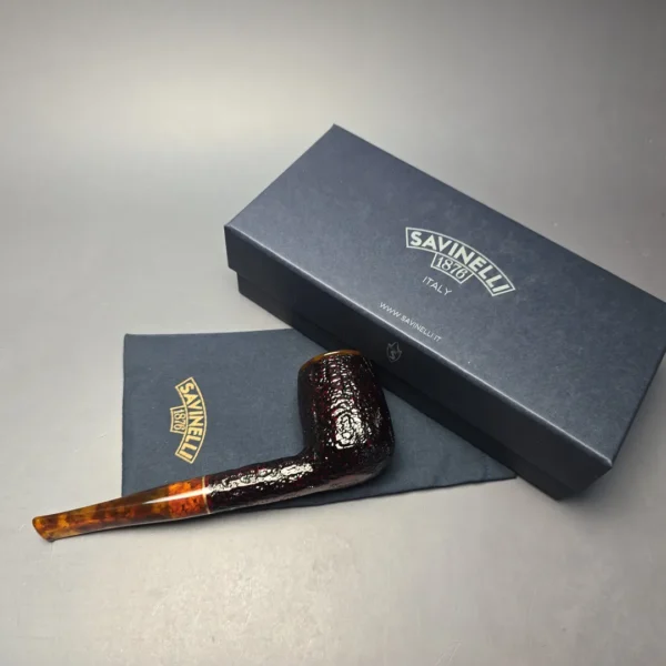 Savinelli Tortuga 111 KS Rusticated Billiard (6mm) (New) - Image 14