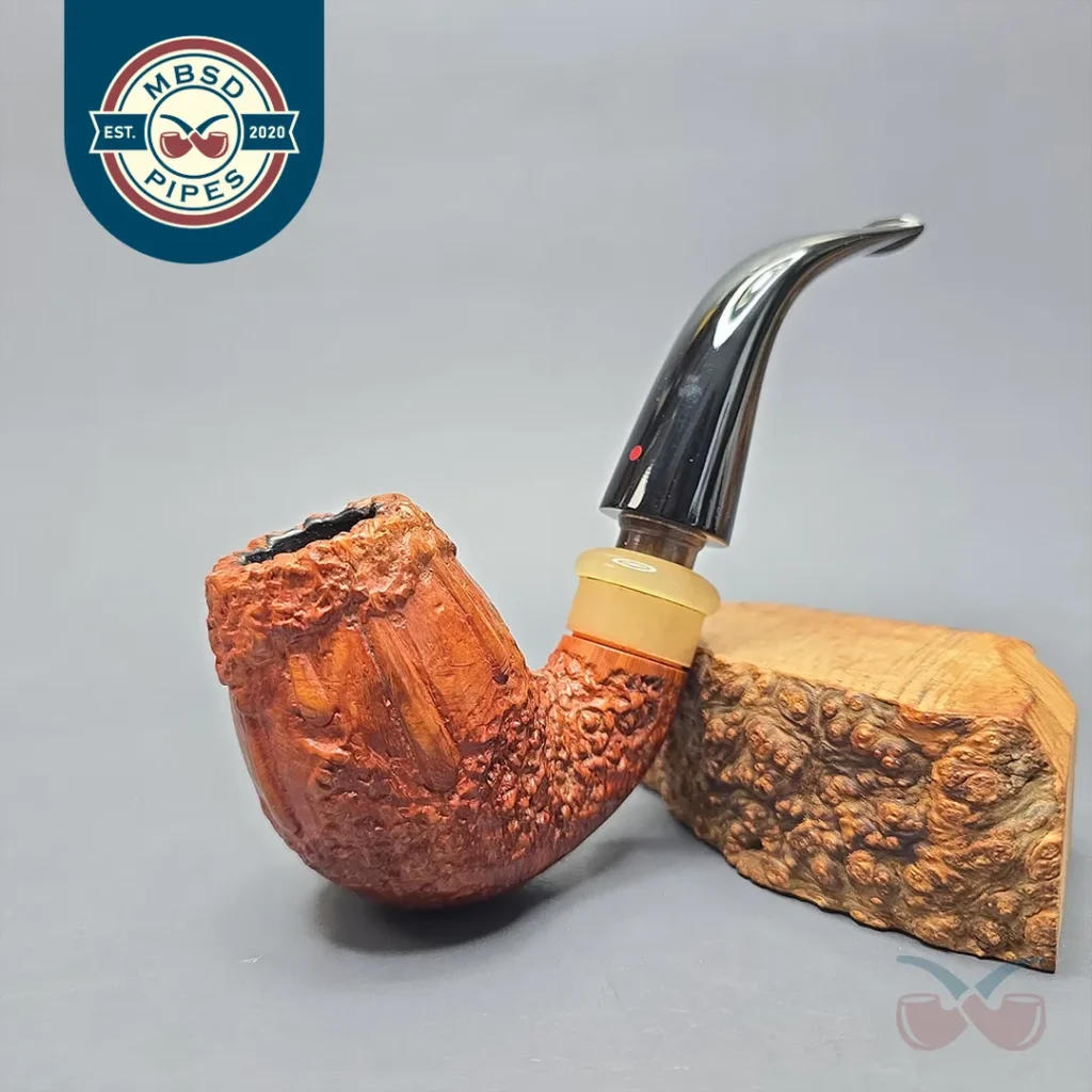 Ser Jacopo (Pre-1997) Rowlette Delecta Wax Drip Bent Egg with Horn and Silver (Estate)