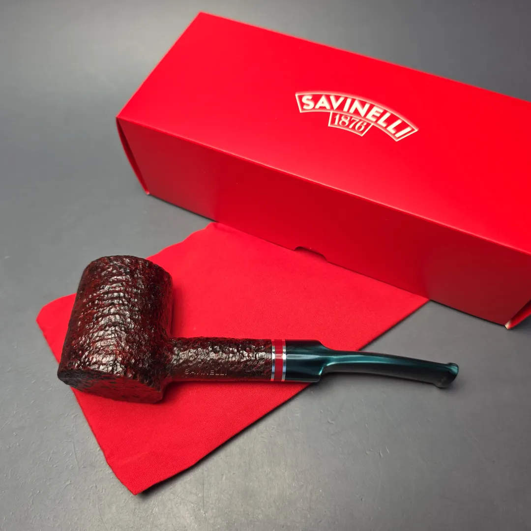 Savinelli 2026 Saint Nicholas 310 KS Rusticated Poker (6mm) (New) - Image 2