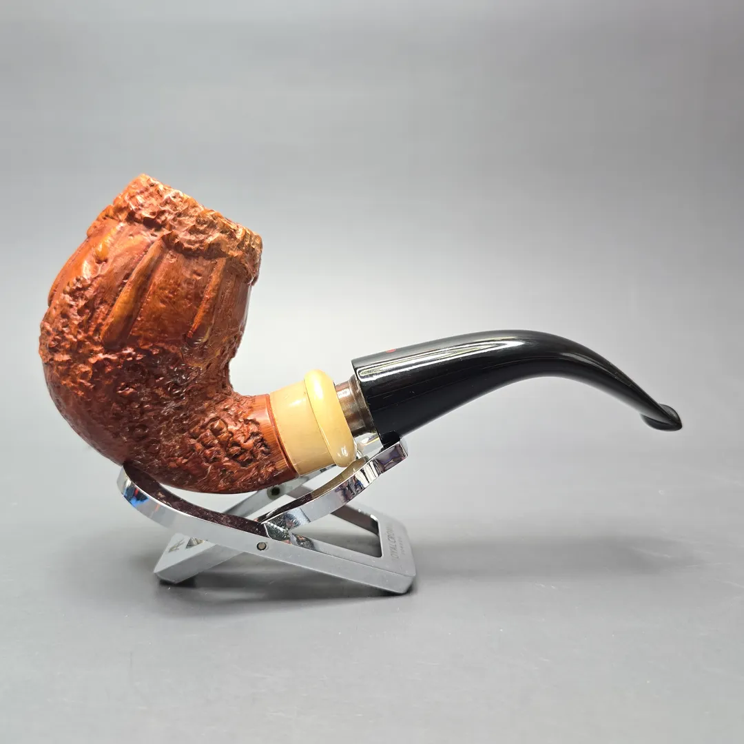 Ser Jacopo (Pre-1997) Rowlette Delecta Wax Drip Bent Egg with Horn and Silver (Estate) - Image 2