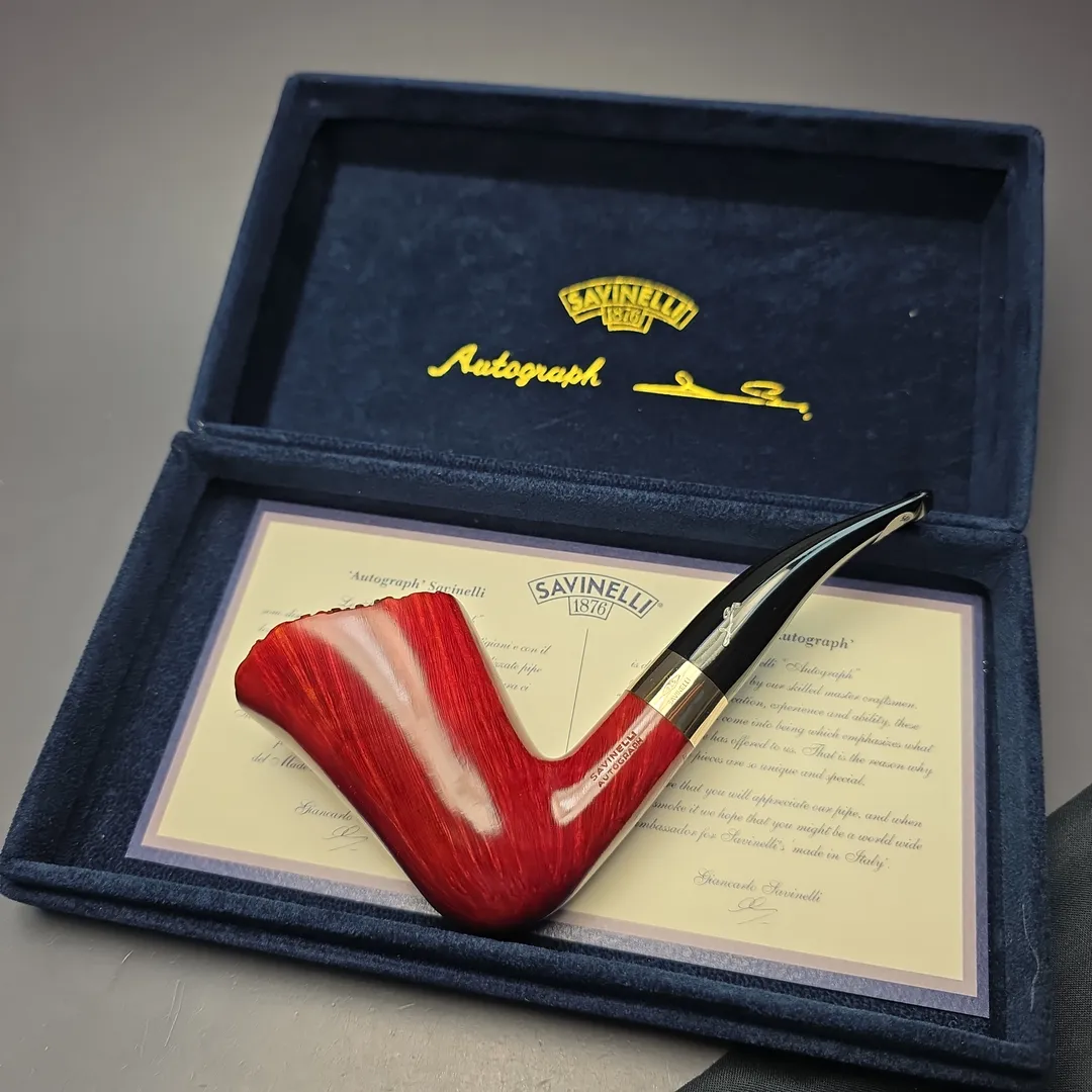 Savinelli Autograph (5) Smooth Stack Dublin with Silver (6mm) (Unsmoked Estate) - Image 2