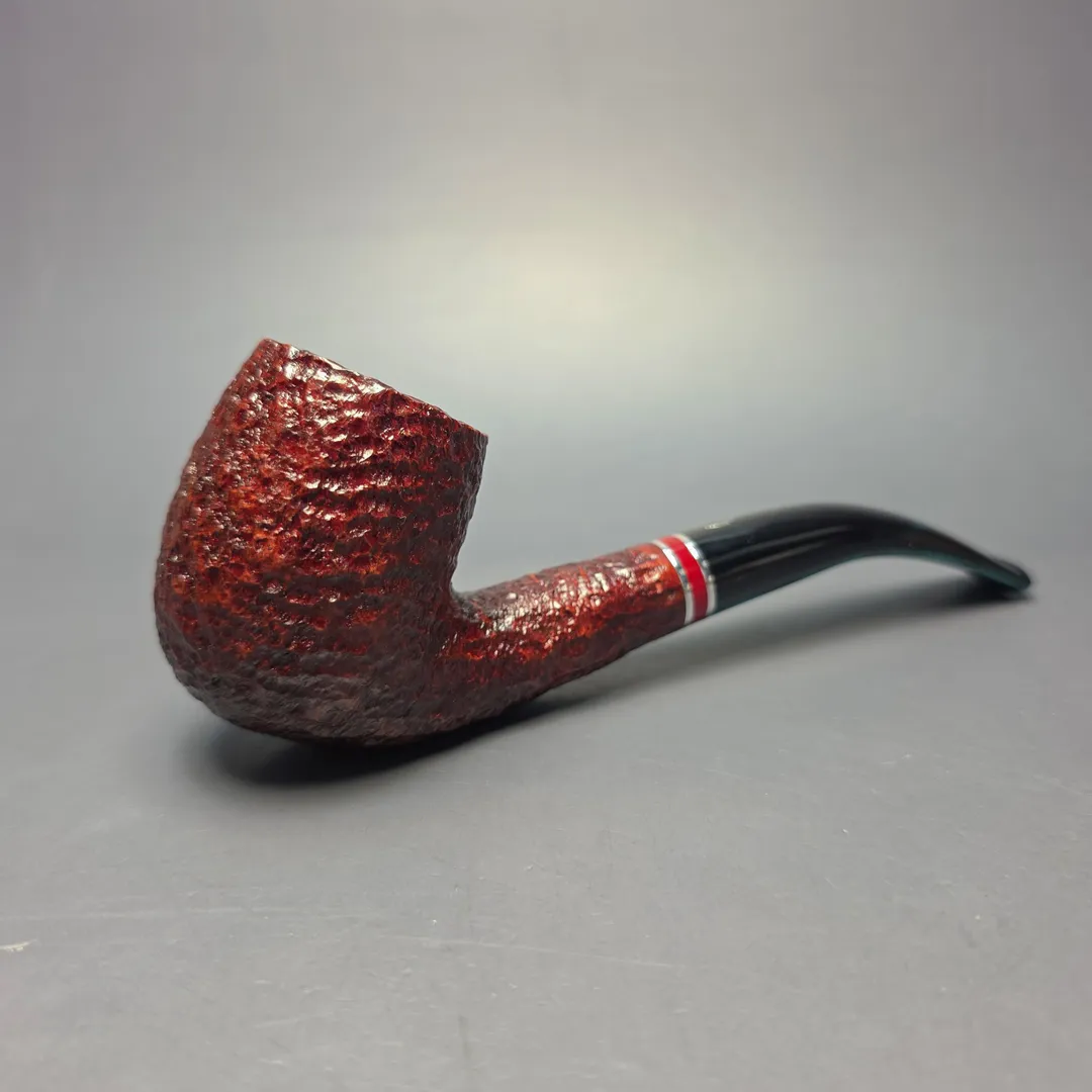 Savinelli 2026 Saint Nicholas 606 KS Rusticated Bent Billiard (6mm) (New) - Image 2