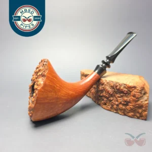 W.O. Larsen (c.1960s) Straight Grain (2) Large Smooth Freehand Horn (Estate)