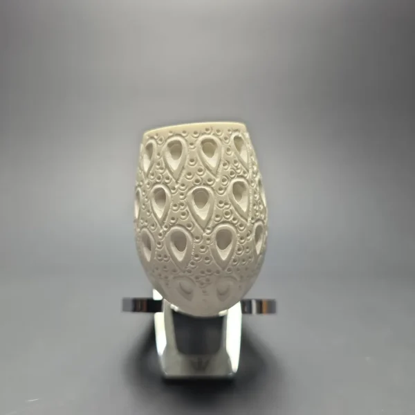 Unknown Lattice-Carved Reverse Calabash Brandy with Silver (Unsmoked Estate) - Image 3